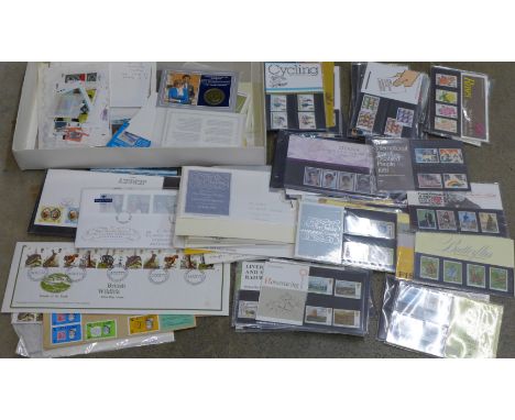 Stamps, over fifty British Post Office Mint Stamps including two London 1980 International Stamp Exhibition, Royalty commemor