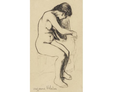 Suzanne Valadon,  French 1865-1938 -   Nu;   graphite on paper, laid down on card, signed lower left 'Suzanne Valadon', with 
