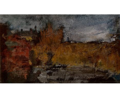 Frederick Deane,  British 1924-2020 -  Landscape;  oil on board, 24.7 x 42.8 cm  Provenance: the Estate of the Artist   Note: