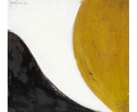 John Blackburn,  British 1932-2022 -   Untitled, 1964;   oil on panel, signed and dated upper left 'Blackburn 64', 23 x 25 cm