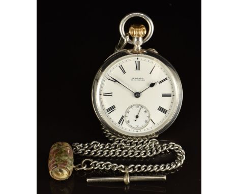 Gloucester Rugby Club interest G Baker of Gloucester hallmarked silver pocket watch with inscription to the dust cover 'Prese