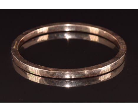 Art Deco 9ct rose gold flapper bangle, Birmingham 1923, 9g, 7cm&nbsp;