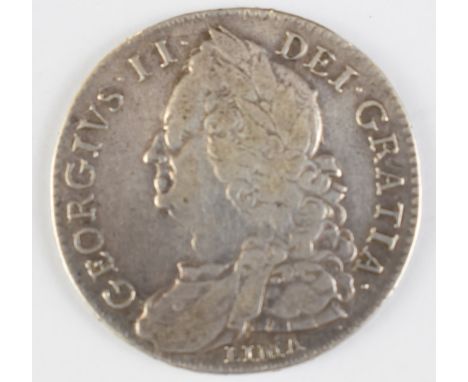 1746&nbsp;George II LIMA half crown, GF-NVF