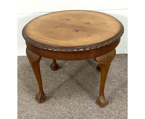 A small vintage Georgian style occasional table, with cabriole legs