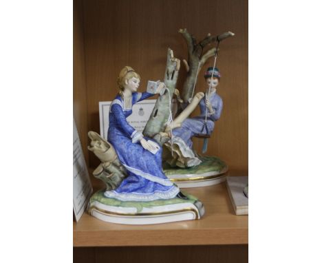 TWO BOXED LIMITED EDITION ROYAL WORCESTER FIGURES FROM VICTORIAN SERIES, 'Cecilia' and 'Alice' both No 177/500, with certific