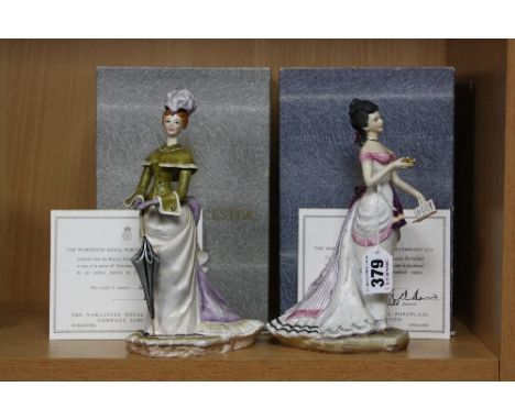 TWO BOXED LIMITED EDITION ROYAL WORCESTER FIGURES FROM VICTORIAN SERIES, 'Rosalind' No.59/500 and 'Melanie' No.26/500, both w