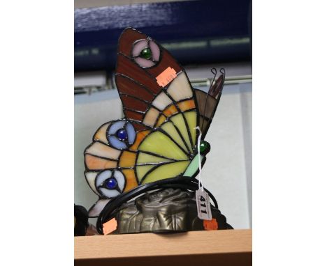 A NOVELTY TIFFANY STYLE LAMP, shaped as a Butterfly