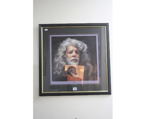 ROBERT.O. LENKIEWICZ (1941-2002), self portrait, a Limited Edition colour print, blind stamped, signed and numbered in pencil