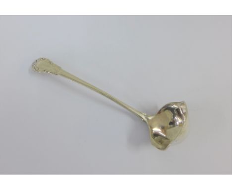 Georg Jensen, rose patterned silver sauce spoon, with London silver import hallmarks for 1931, stamped 925S and with Georg Je