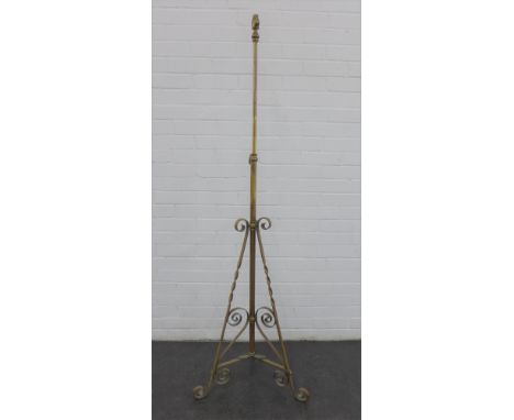 Brass standard lamp, 165cm 