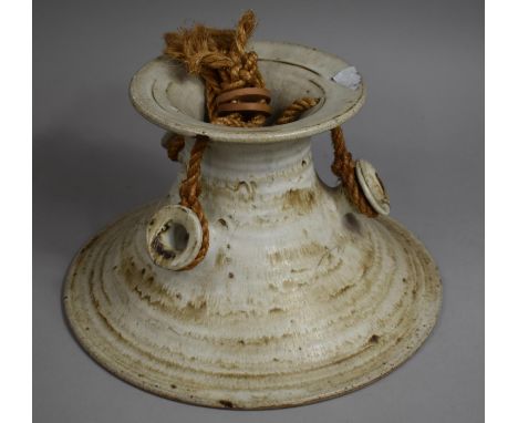 A Continental Glazed Ceramic Circular Shade, 35cms Diameter 