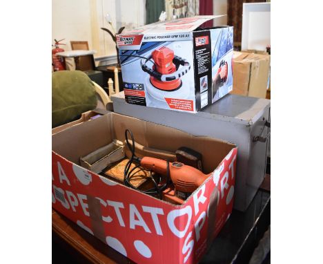 A Collection of Workshop Tools to include Record G Clamps, Tape Measure, Black and Decker Orbital Sander Etc, Also and Electr