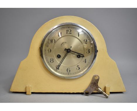 A Cream Painted Mantel Clock 