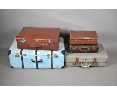 A Collection of Various Vintage Suitcases 
