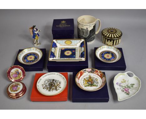 A Collection of Various Boxed Royal Worcester Dishes to Comprise Millennium Commemorative, 250th Anniversary, together with a