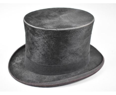 A Vintage Moleskin Top Hat by Battersby and Co 