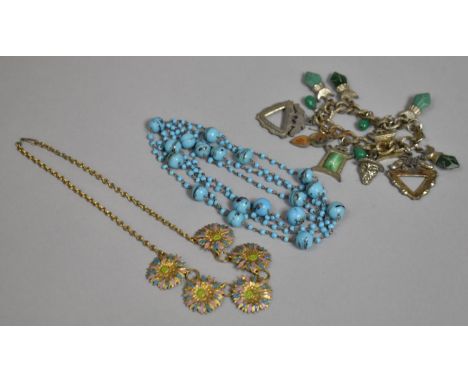 A Collection of Costume Jewellery to include and Early 20th Century Spun Glass Bead Necklace, Mid 20th Century Oriental Style