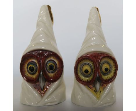 Two Royal Worcester candle snuffers, The Owl - Both ok