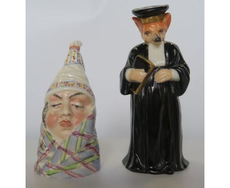 Two Royal Worcester candle snuffers, modelled as Caudle and Monsieur Reynard - Both in good condition