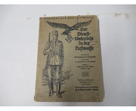 World War 2, Handbucher Der Luftwaffe, Luftwaffe service manual, published 1941 E Mittler &amp; Sohn, Berlin, belonging to co