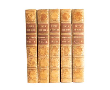 PEPYS, Samuel : Memoirs of Samuel Pepys, Esq. F.R.S ... Comprising His Diary from 1659 to 1669 ... Edited by Richard Lord Bra