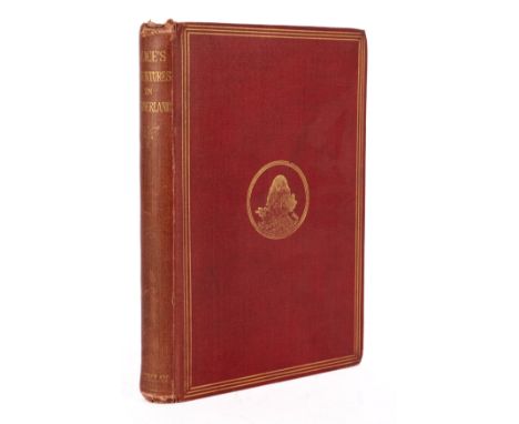 CARROLL, Lewis - Alice's Adventures in Wonderland. Illustrated by  John Tenniel. Org. red gilt cloth snagged at the extremiti