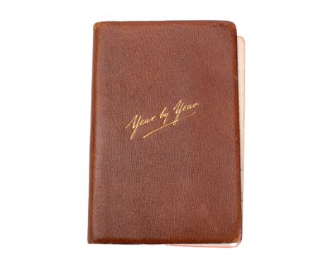 DIARY ... Walker's A Year by Year Book: 1911-1915. Contemporary limp faux morocco, 8vo. Copious neatly written and legible en