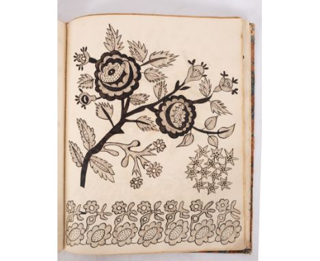 MANUSCRIPT EMBROIDERY PATTERNS by Miss Eleanor Wood. 1812. 4to