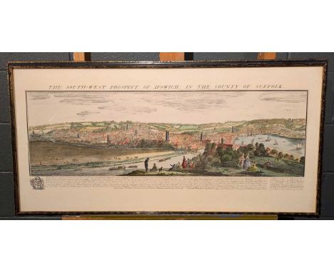 A Group Of Seven Prints "Agricultural Hall Islington in process of construction" hand coloured engraving 25 x 36cm; "The Admi