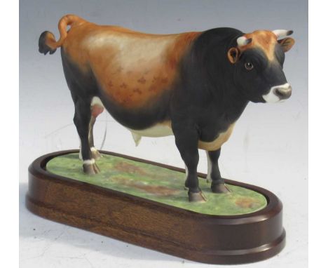 A Royal Worcester model of Jersey Bull, designed by Doris Lindner