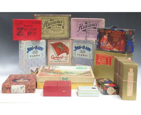 Various early 20th century and later jigsaw puzzles to include; Dunlop Travel Series Monte Carlo and York, Victory, Salmons A