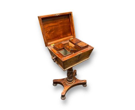 A William IV mahogany teapoy75 x 45 x 34cm