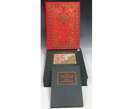 The Winchester Psalter Miniature Cycle, Folio Society manuscript facsimile - colour illustrations, original red Indian goatsk