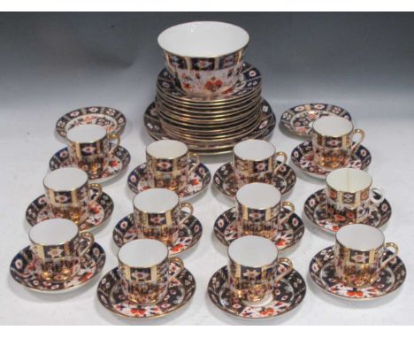 Pointons imari teaset with 12 cups, saucers and plates etc., with an EPBM tea service comprising teapot, sugar bowl etc