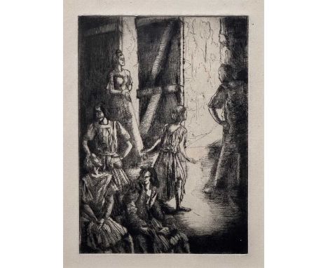 E. Joyce Stone (British 20th Century) 'In the Wings'unsignedetching20cm x 15cm;With a further two unsigned etchings, one titl