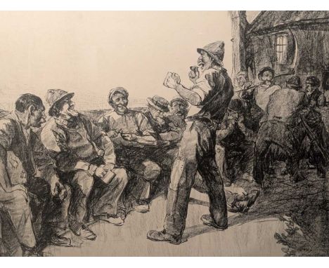 After Sir Frank Brangwyn RA RWS (British, 1867-1956) Fishermen - The Raconteurunsignedlithograph45.5cm x 55.5cm