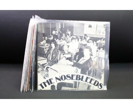 Vinyl - Punk - 10 original UK pressing 1st generation Punk 7” singles to include: The Nosebleeds – Ain't Bin To No Music Scho