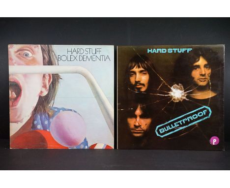 Vinyl - 2 original UK albums by Hard Stuff to include: Bulletproof (UK 1972, gatefold sleeve, Purple Records, TPSA 7505) EX- 