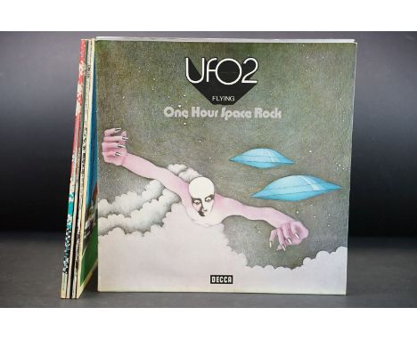 Vinyl - 5 Original albums by UFO to include: UFO 2 - Flying - One Hour Space Rock (original German 1971 pressing, laminated g