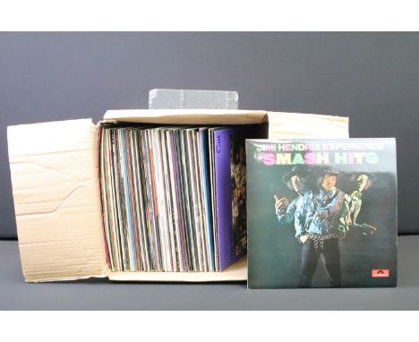Vinyl - Over 65 Rock &amp; Pop LPs to include Jimi Hendrix, The Slits (Australian pressing), The Hollies, Bobbie Gentry x 3, 