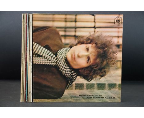 Vinyl - 10 Bob Dylan LPs spanning his career to include Blonde On Blonde (original UK mono) Vg, The Times They Are A Changin'