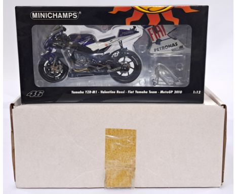 Minichamps 122103046 1/12 scale - "Valentino Rossi" Yamaha YZR-M1 - Fiat Yamaha Team 2010 MotoGP. Conditions generally appear