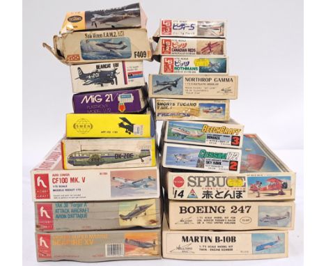 Smer, Frog and similar a mixed boxed group of 1/72 and similar scale Aircraft to include Hobbycraft HC1394 Avro Canada CF100 
