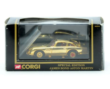 Corgi 1:43 Scale No.96656 James Bond Special Edition Gold Plated Aston Martin. Condition is Near Mint (some finger marks and 