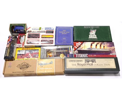 Dinky, Lledo and similar a mixed boxed group of Diecast and Model Kits, to include Revell 00020, Dinky 593 (Signs and road fi