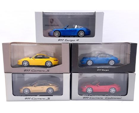 Minichamps (Paul's Model Art) a boxed group of 1/43 scale Porsche "Targa &amp; Carrera" models to include WAP02011715 911 Car