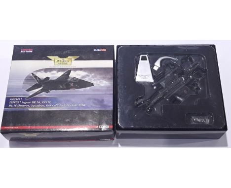 Corgi Aviation Archive a boxed 1/72 scale airplane to include AA35411 SEPECAT Jaguar GR.1A, XX116. Conditions generally appea