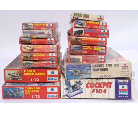 ESCI a mixed boxed group of 1/72 and similar scale Planes, Trucks and figures to include Art.4004 Lockheed F-104 G/S Starfigh