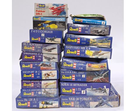 Revell, a mixed boxed model kit group of 1/72 &amp; similar scale Planes to include, #4115 Harvard Mk.II B, #4383 Yak-38 Forg