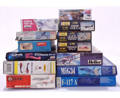 Airfix, Heller, Lindeberg and similar, a mixed boxed group of 1/72 and similar scale Planes to include Airfix Club A82010 Har